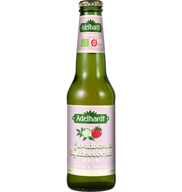 Adelhardt Jordbaer og hyld 275ml fl 1