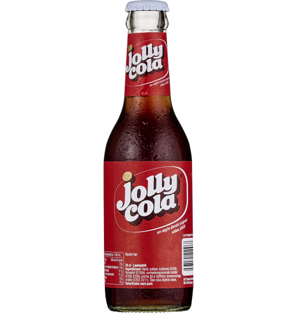 Jolly Cola 25 Cl. Med draber Bryggeriet Vestfyen